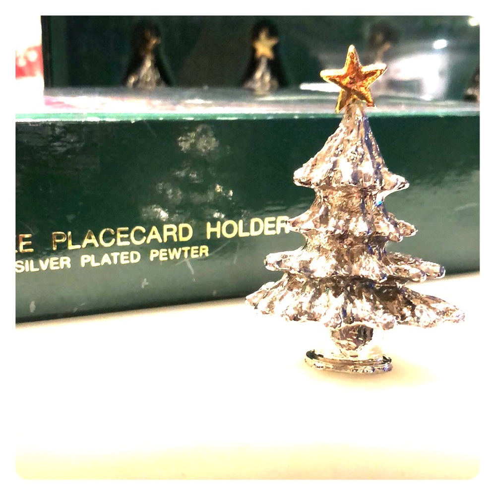 8 Tree Place card Holders Christmas